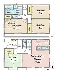 戸建 板橋区徳丸3丁目 4LDKの間取り