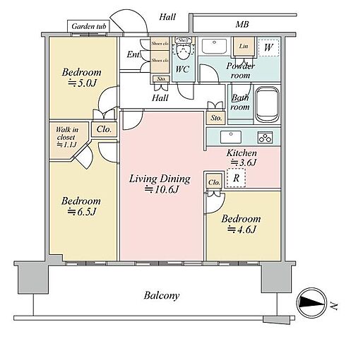 間取り アーバンドックパークシティ豊洲タワーA 21階/-