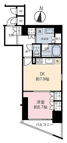 間取り Rising place 秋葉原 9階/-