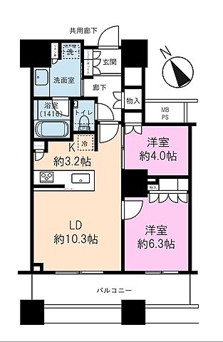 間取り ザ・パークハウス西新宿タワー60 38階/-