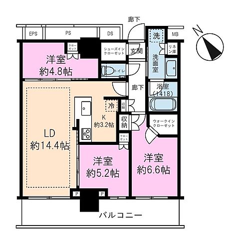 間取り ザ・タワー十条 37階/-