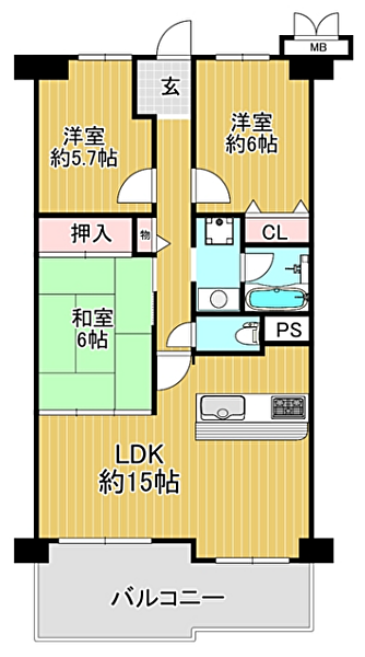 間取りを拡大表示