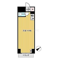 オーベル渋谷 ワンルームの間取図画像