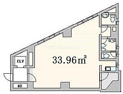 プラネットビル ワンルームの間取図画像
