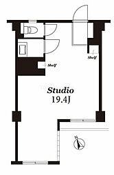 316青山 ワンルームの間取図画像
