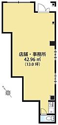 LeTech田端新町 ワンルームの間取図画像