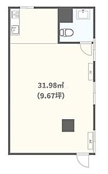 虹信ビル ワンルームの間取図画像