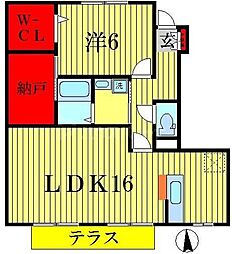 メイユール　マチハタ 1階1LDKの間取り