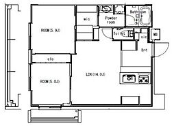 ART RESIDENCE IN MISATO CHU O 8階2LDKの間取り