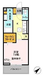 フェリーチェおおたかの森II 1階1Kの間取り