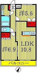 間取図画像 2LDK