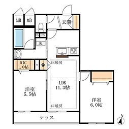 間取図画像 2LDK