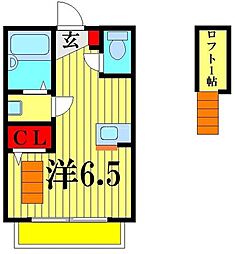 ミルクリーク柏の葉 ワンルームの間取図画像