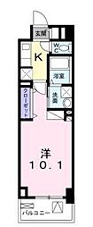 ラピスラズリ 1Kの間取図画像