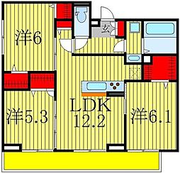 NobleFerroA 3LDKの間取図画像