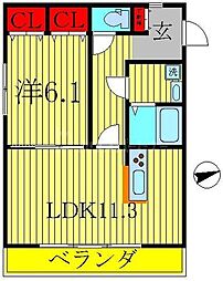 FREAHEIM 1LDKの間取図画像