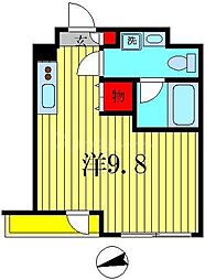 フェリスMK ワンルームの間取図画像