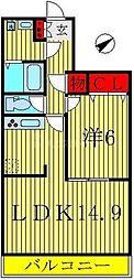 FREAHEIM 1LDKの間取図画像