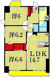 アンクレージュ 3LDKの間取図画像