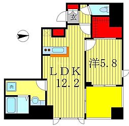 フェリスコート 1LDKの間取図画像