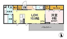 テルミドール 1LDKの間取図画像