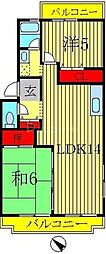 フォンテーヌ柏 2LDKの間取図画像