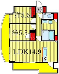 BrilliantViewCentralPark 2LDKの間取図画像