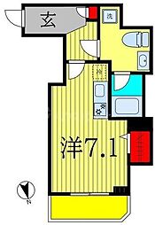 三郷市三郷1丁目マンション ワンルームの間取図画像