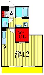 セレニティーホームズA ワンルームの間取図画像