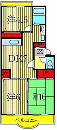 第17パールメゾン平川 3DKの間取図画像