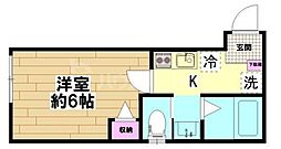 G.LienV 1Kの間取図画像