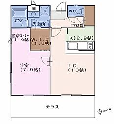 メイクスF 1LDKの間取図画像