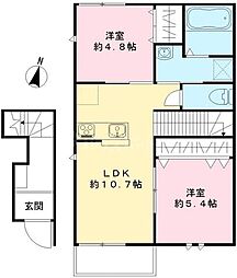 カズマハウス 2LDKの間取図画像