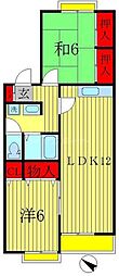 ア・コール日五 2LDKの間取図画像
