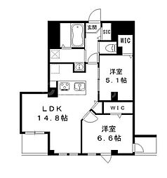 フェリシアおおたかの森 2LDKの間取図画像