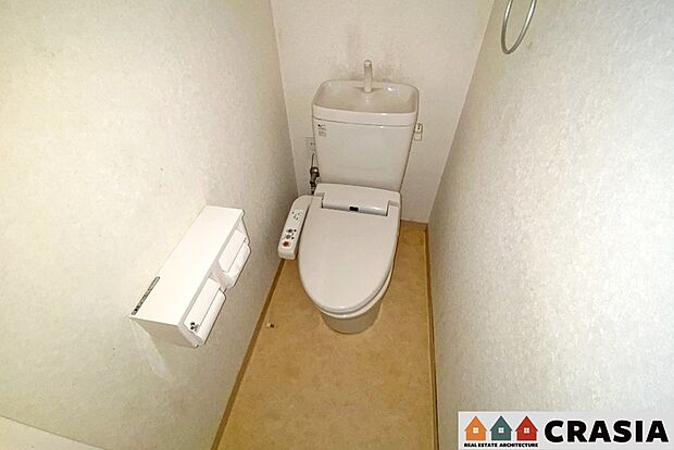 トイレです。快適な温水清浄便座付。いつも使うトイレだからこそ、こだわりたいポイントです（2024年4月撮影）