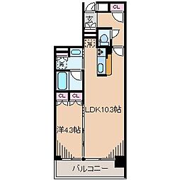 HF新横浜レジデンス 10階1LDKの間取り