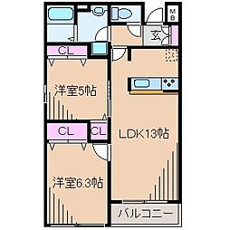 間取図画像 2LDK