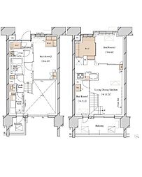 ブランシエスタ新丸子リバーフロント 2LDKの間取図画像