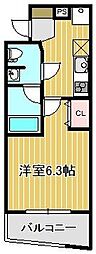 カルフールM 1Kの間取図画像