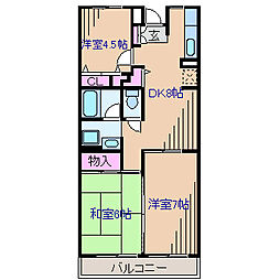 西山第9エルム大倉山 3DKの間取図画像