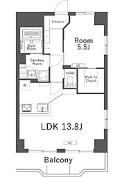 BelleviageNakayama 1LDKの間取図画像