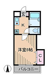 メゾンマツウラ 1Kの間取図画像
