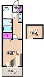 ミレナリオ元住吉 1Kの間取図画像