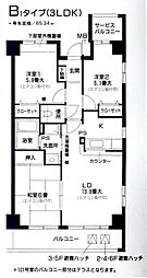 ラポール菅田 3LDKの間取図画像