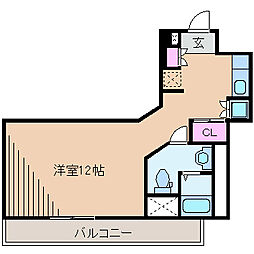 JMF-Residence新横浜 ワンルームの間取図画像