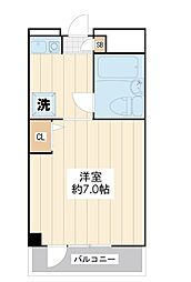 KJメゾン岸根公園 ワンルームの間取図画像