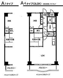 リブェールヒルズ早渕 3LDKの間取図画像