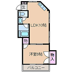 加藤ビル 1LDKの間取図画像