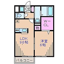 サンシティ妙蓮寺B 1LDKの間取図画像